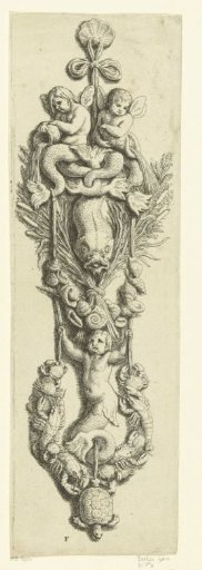 Armor trophy with tritons, a fish, and shellfish