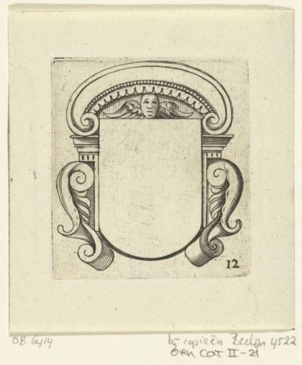 Coat of arms under a curved pediment