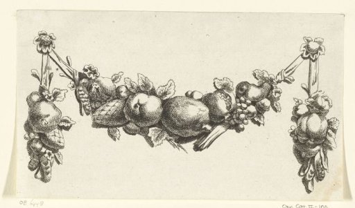 Festoon with a lemon in the center