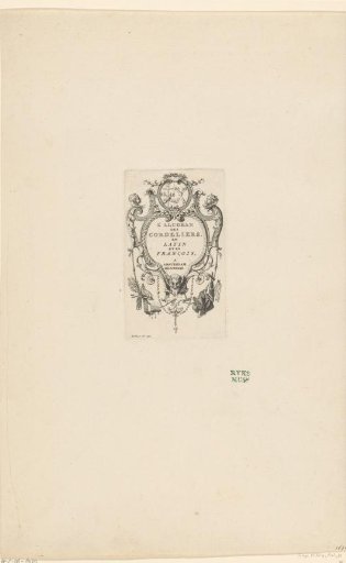 Title page for: L'Alcoran des cordeliers, 1734