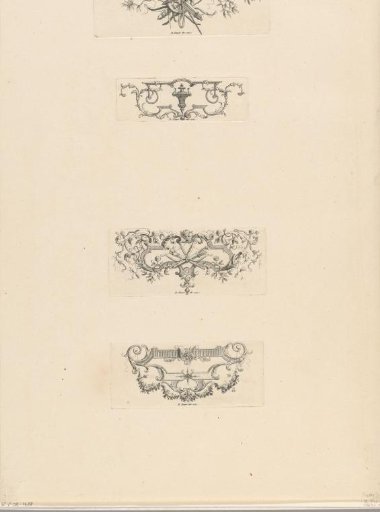 Four ornaments on a sheet