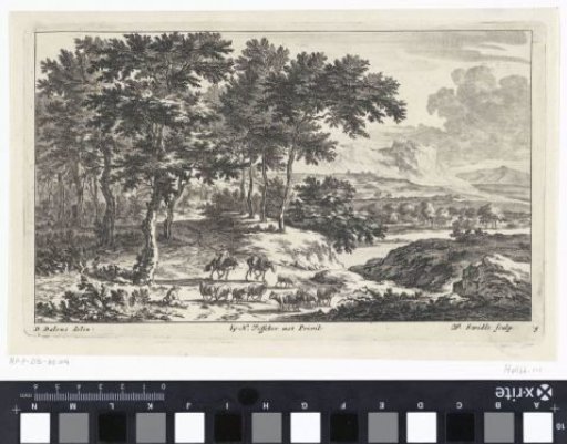 Landscape with a shepherd on horseback