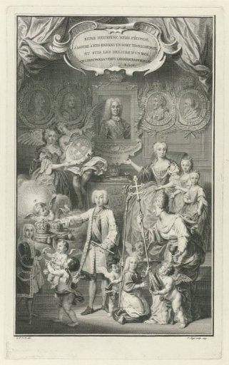 Ferdinand VI as Successor to Philip V Amidst His Family