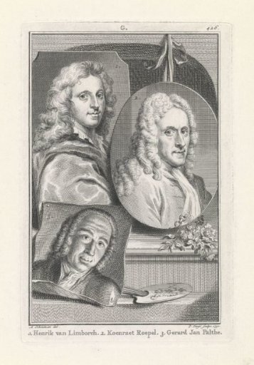 Portraits of Hendrik van Limborch, Coenraet Roepel and Gerhard Jan Palthe