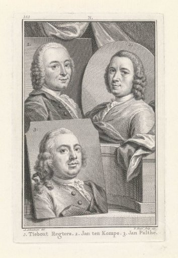 Portraits of Tibout Regters, Jan ten Compe and Jan Palthe