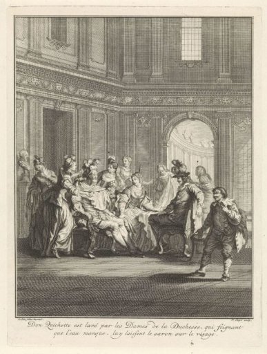 Don Quixote is Washed by the Ladies-in-Waiting of the Duchess