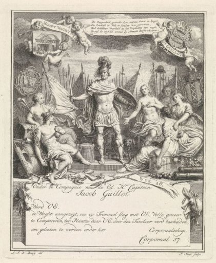 Company portrait of captain Jacob Guillot