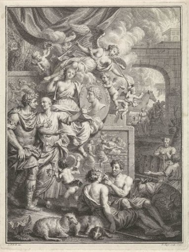 Fame with the portrait of Publius Vergilius Maro
