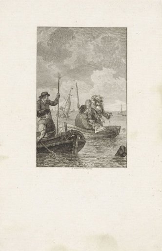 Treasure hunters in two rowing boats