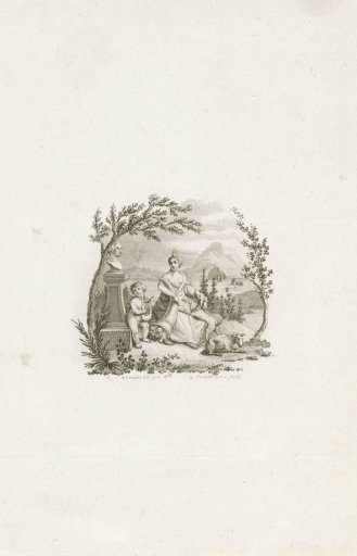 Allegory with a bust of the French poet Jacques Delille