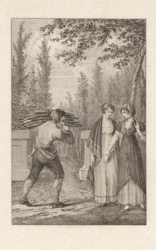 Two young women and a man