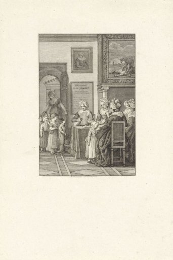 Five regentesses at a table