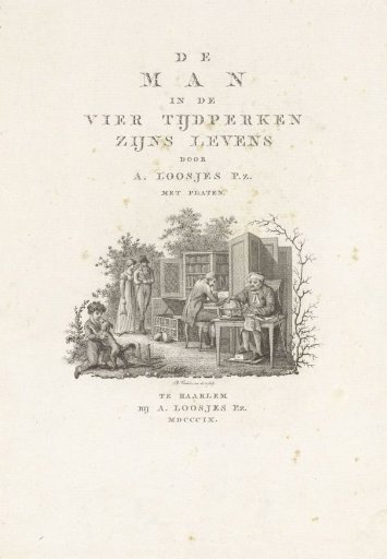 Title page for: A. Loosjes, 'The Man in the Four Ages of His Life', 1809