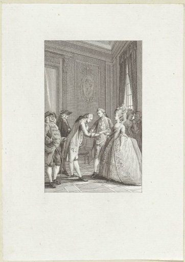 Young Man Bows to a Woman