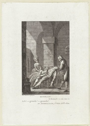 Woman Weeping in the Lap of a Man Who Is Unconscious