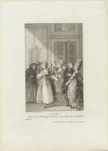 Various Couples and an Old Lady in a Room