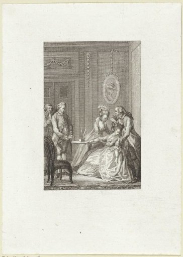Lady Fainting While Writing a Letter