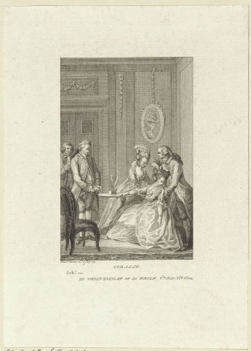 Lady Fainting While Writing a Letter
