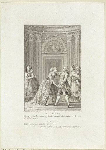 Emilia and the Count of Olsbach embrace each other