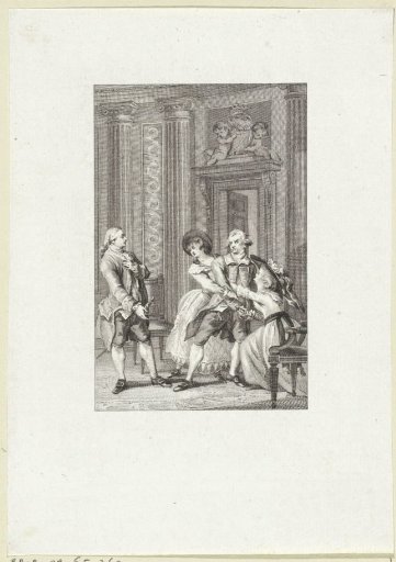 Gentleman challenges another to a duel with a sword