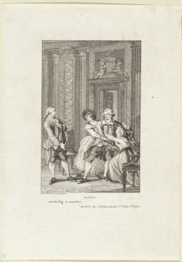 Gentleman challenges another to a duel with a sword