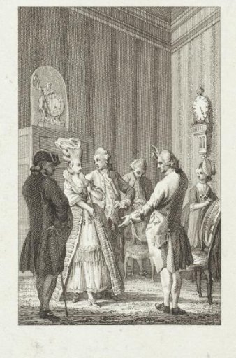 A man points a group to a clock