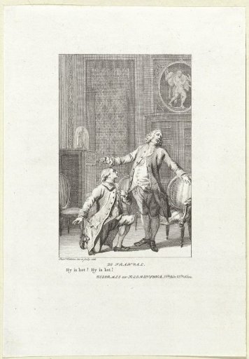 A gentleman kneels before De Franval