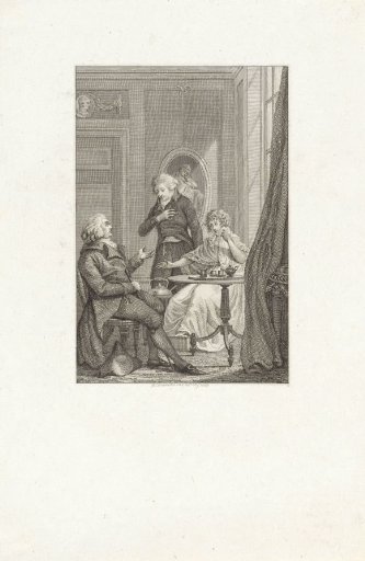 Merry Young Spouses in Conversation with a Man