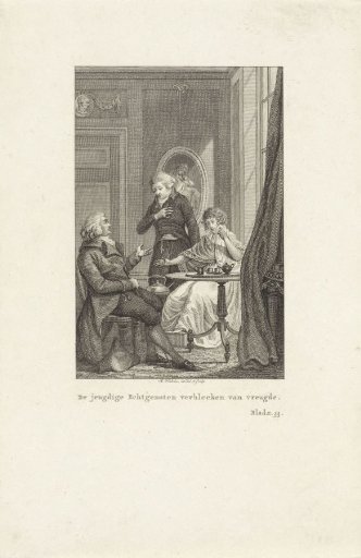 Merry Young Spouses in Conversation with a Man