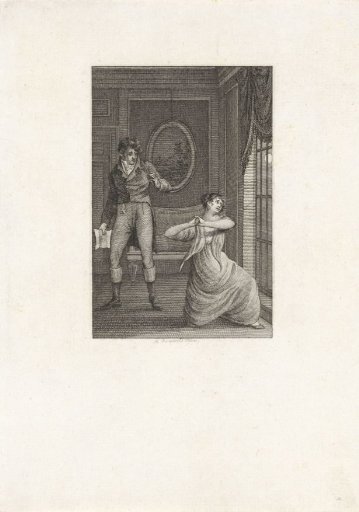 Man with a Letter and a Kneeling Woman Before the Window