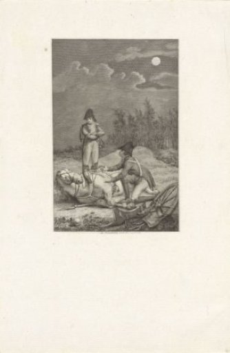 Night Scene with Two Soldiers by a Lying Horse