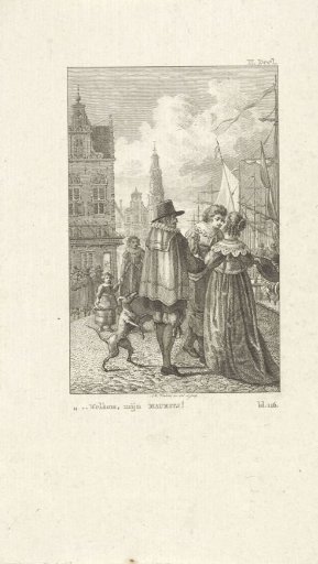 Maurits is welcomed on a quay