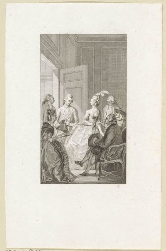 Woman is rejected by a man in the presence of others