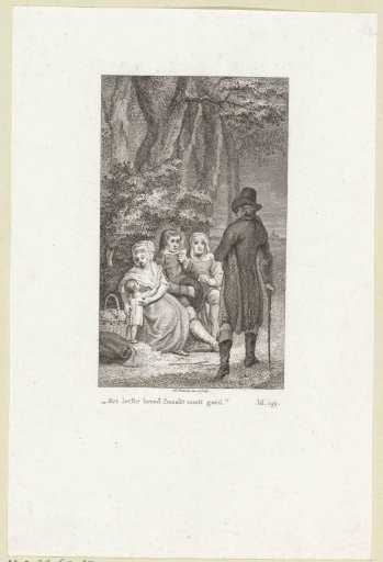 Forest view with people conversing