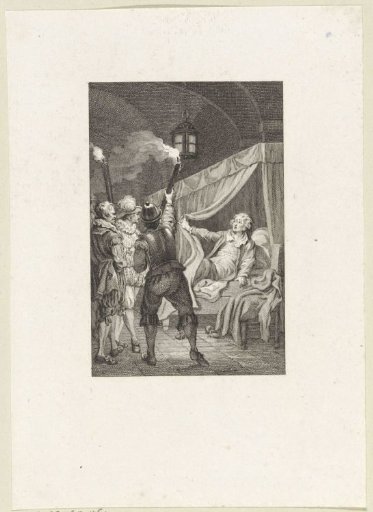Man is lifted from his bed by soldiers