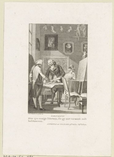 Man showing sketches to another man