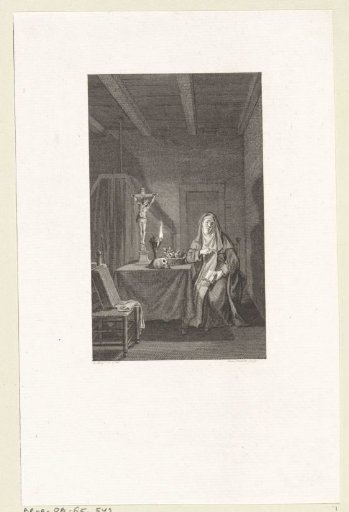 Nun with a prayer book in her hand