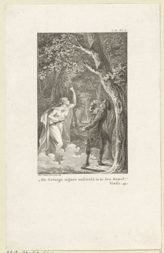 The ghost of Constantia appearing to Ferdinand in a forest