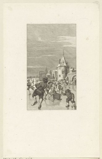 Ice skating outside the city walls