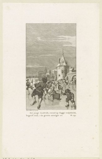 Ice skating outside the city walls