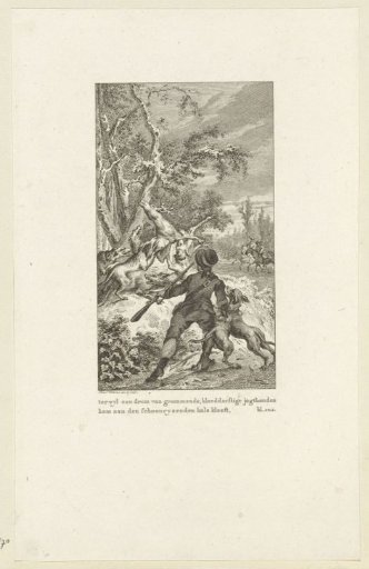 Dogs hunting and attacking a stag