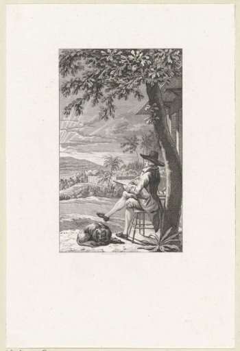 Reinhart watching a group of enslaved people being driven to their quarters