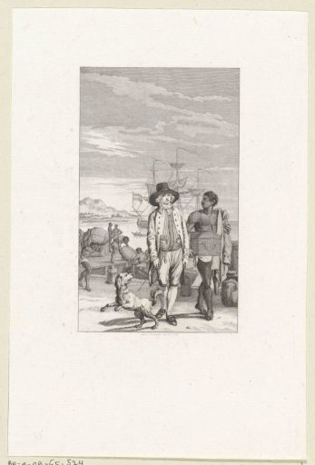 Enslaved man carrying Reinhart's baggage