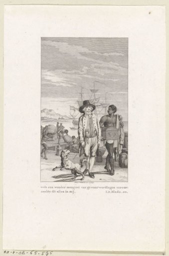 Enslaved man carrying Reinhart's baggage