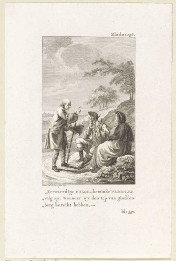 Old man asks Chloe and Pericles to follow him to the mountains