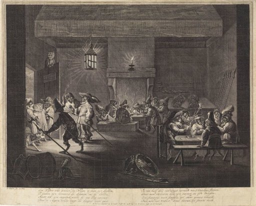 Coffee house with monkeys, ca. 1720