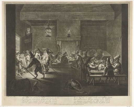 Coffee house with monkeys, ca. 1720