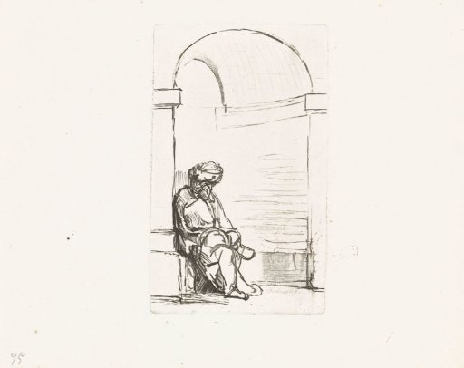 Man with turban in niche