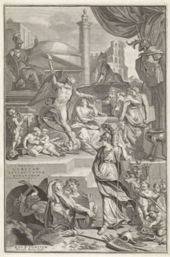Allegorical Representation with History, Father Time and Minerva