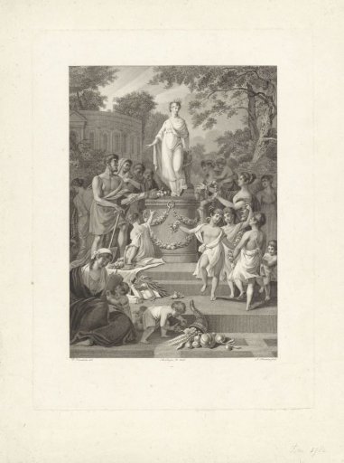 Allegory on the 25th anniversary of the Society for the Benefit of the Public, 1809